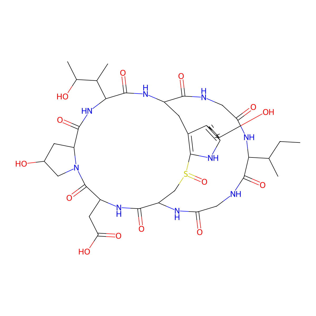 epsilon-Amanitin molecular structure, CAS 21705-02-2