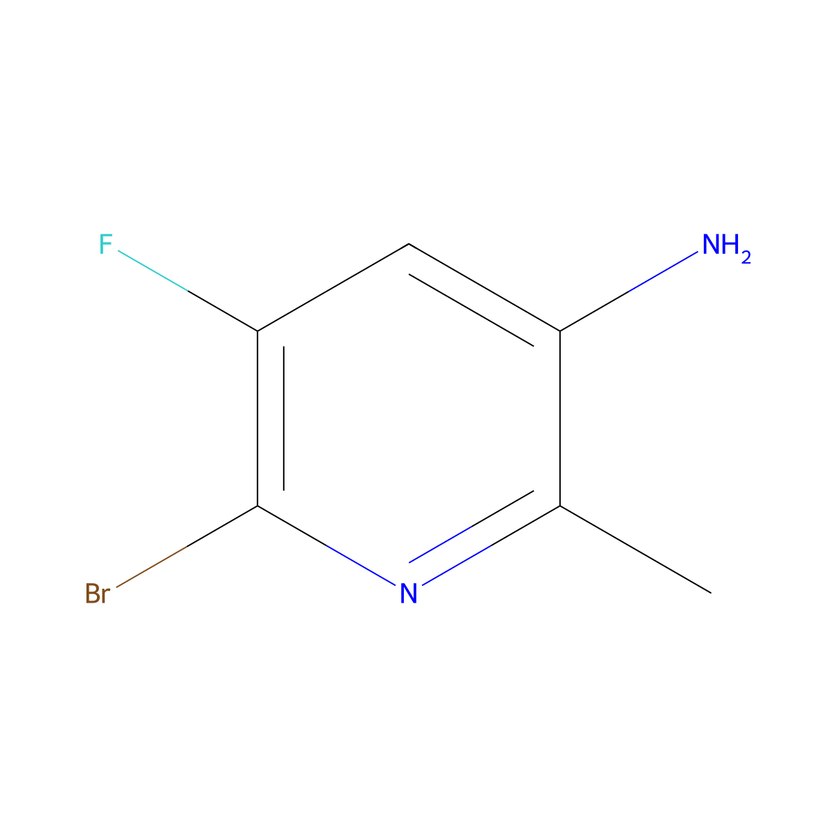 6-Bromo-5-fluoro-2-methylpyridin-3-amine molecular structure, CAS 2170599-89-8