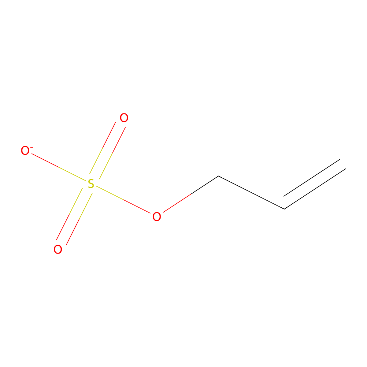 Prop-2-en-1-yl sulfate molecular structure, CAS 21706-75-2