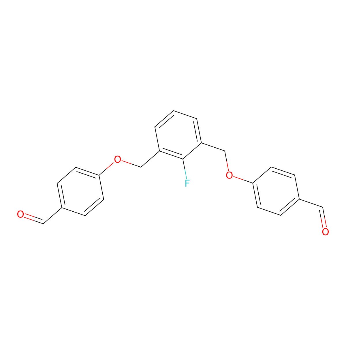 1,3-Bis(4-formylphenoxymethyl)-2-fluorobenzene molecular structure, CAS 2170606-73-0