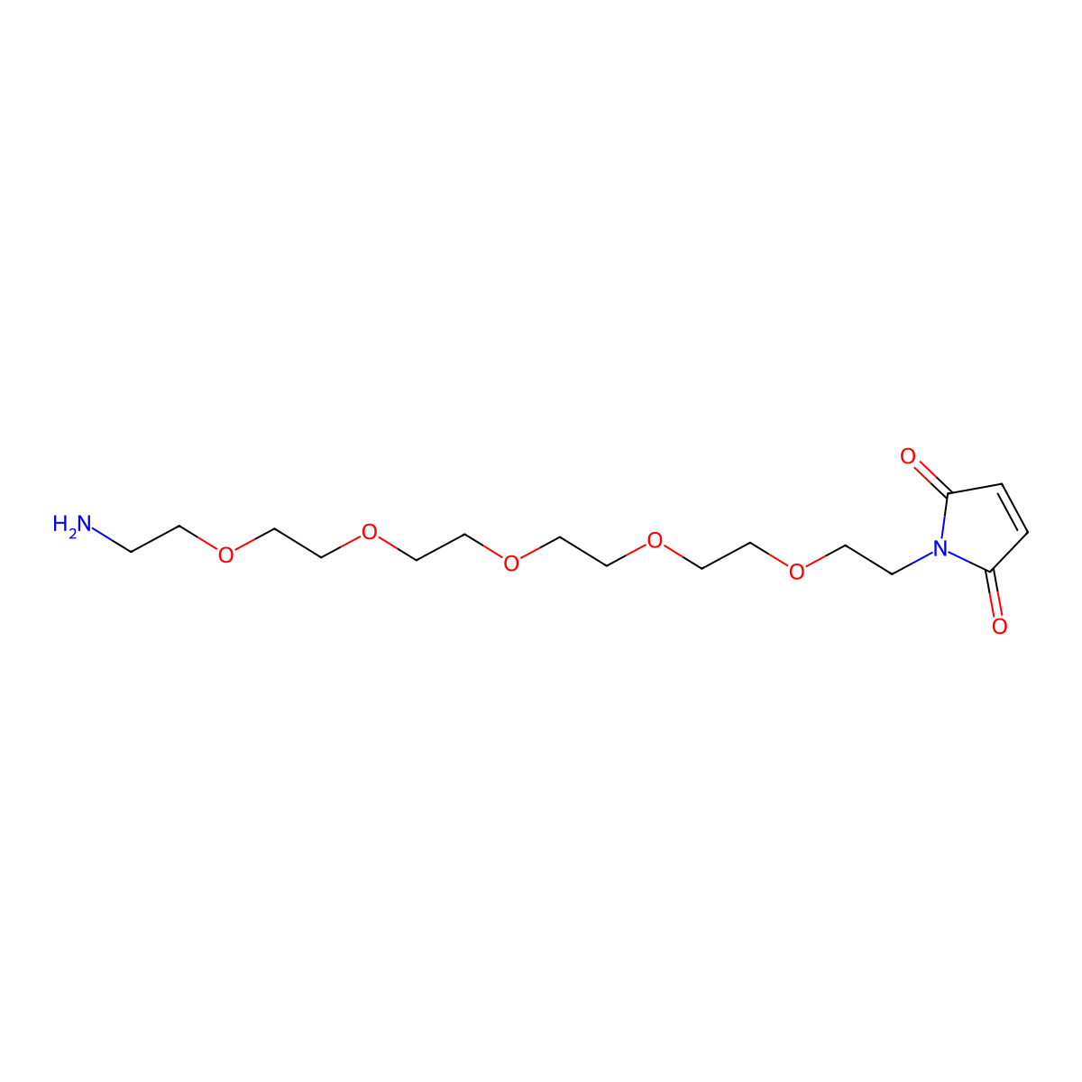 Mal-PEG5-amine TFA salt molecular structure, CAS 2170654-73-4