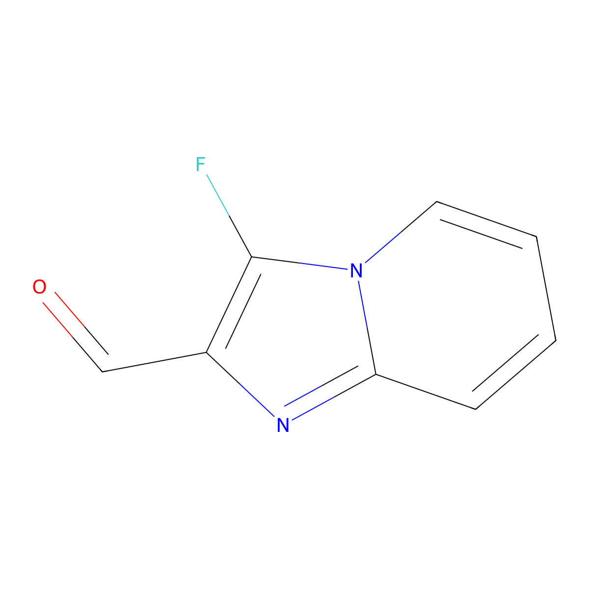 3-Fluoroimidazo[1,2-a]pyridine-2-carbaldehyde molecular structure, CAS 2170670-99-0