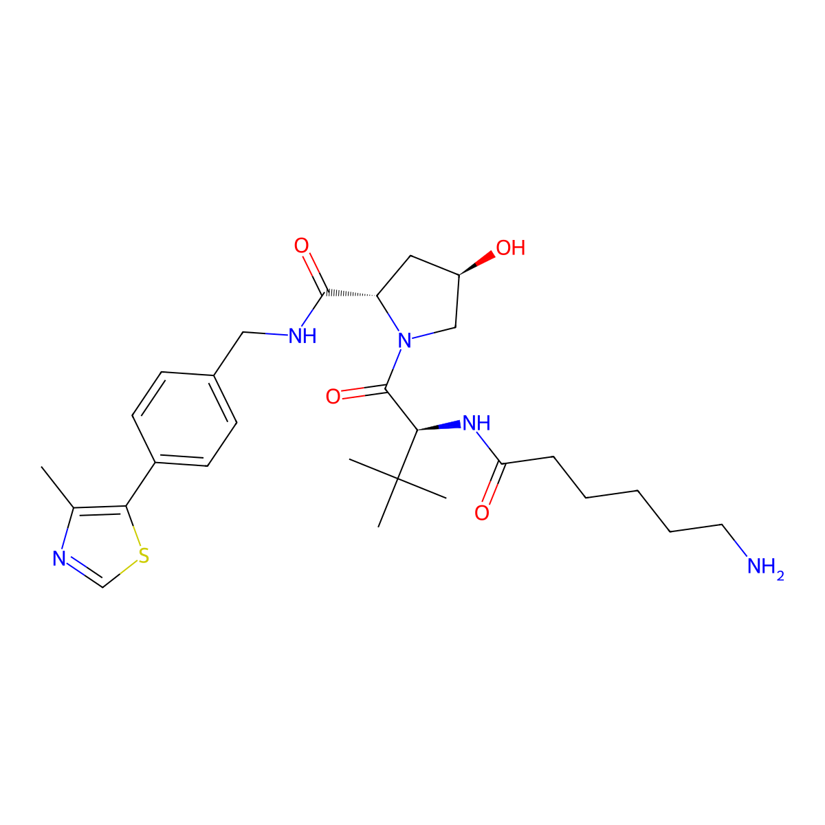 (S,R,S)-Ahpc-C5-NH2 molecular structure, CAS 2170695-19-7