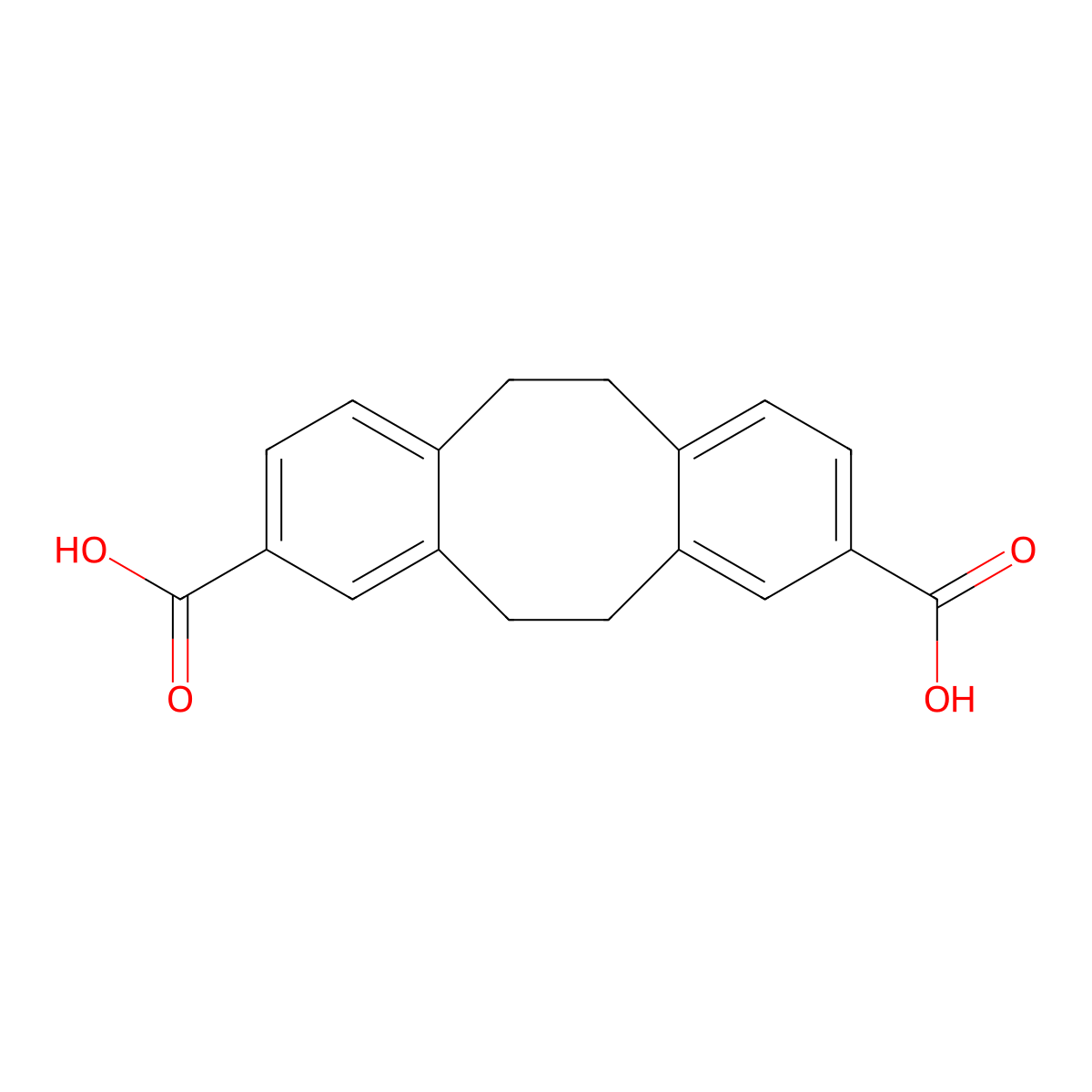 5,6,11,12-Tetrahydrodibenzo[a,e][8]annulene-2,9-dicarboxylic Acid molecular structure, CAS 2170730-09-1