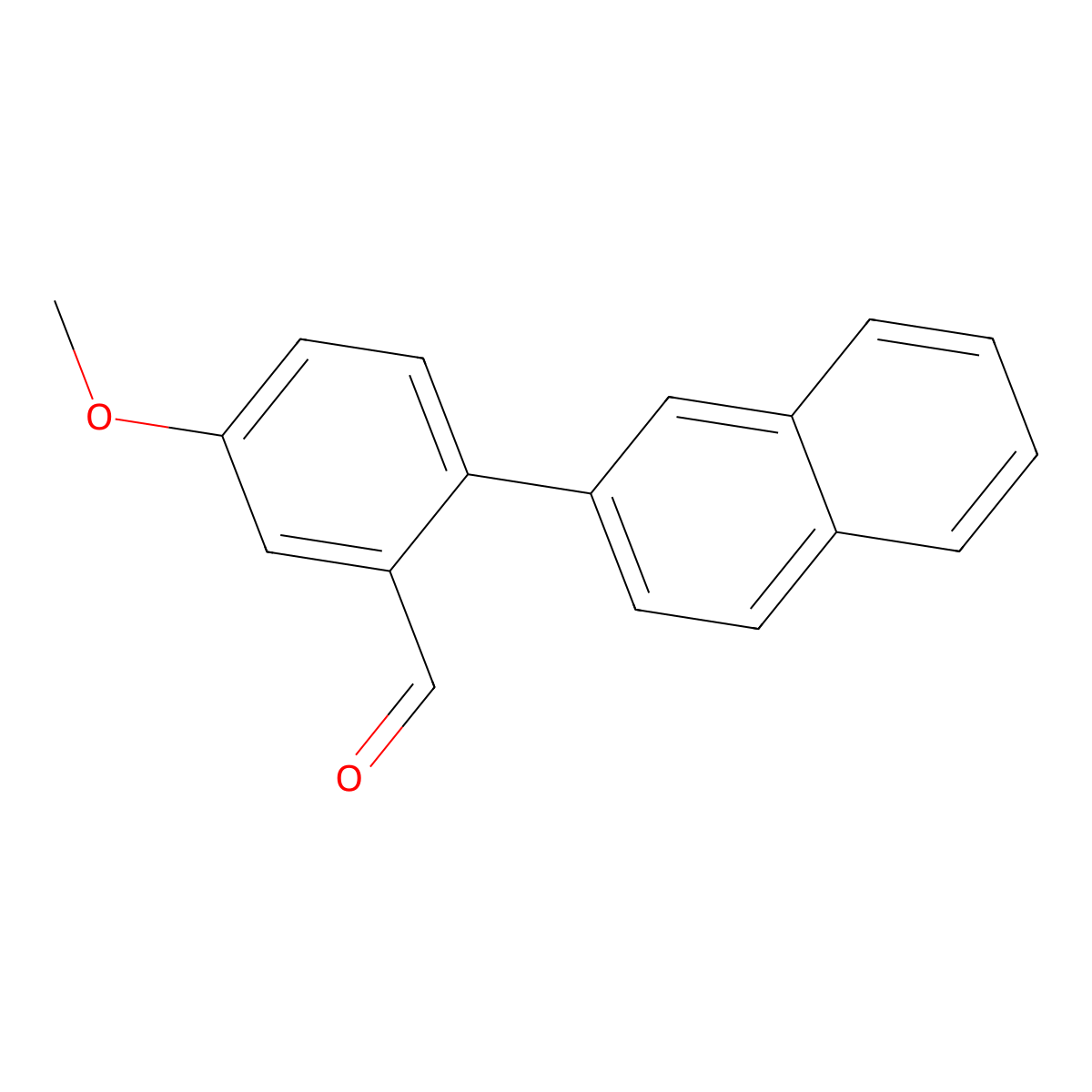 5-Methoxy-2-(naphthalen-2-yl)benzaldehyde molecular structure, CAS 217074-77-6