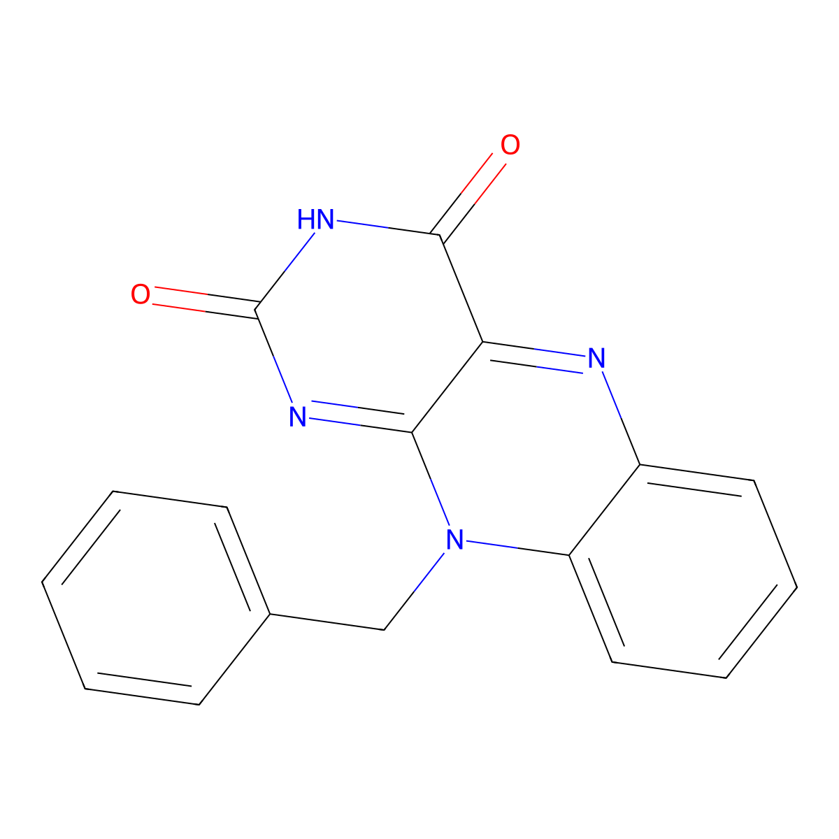 10-Benzylbenzo[g]pteridine-2,4(3H,10H)-dione molecular structure, CAS 21708-43-0