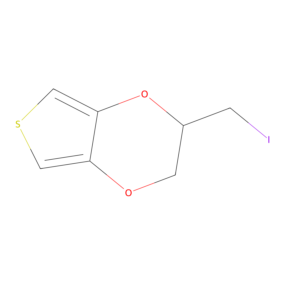 2-(iodomethyl)-2H,3H-thieno[3,4-b][1,4]dioxine molecular structure, CAS 2170820-20-7