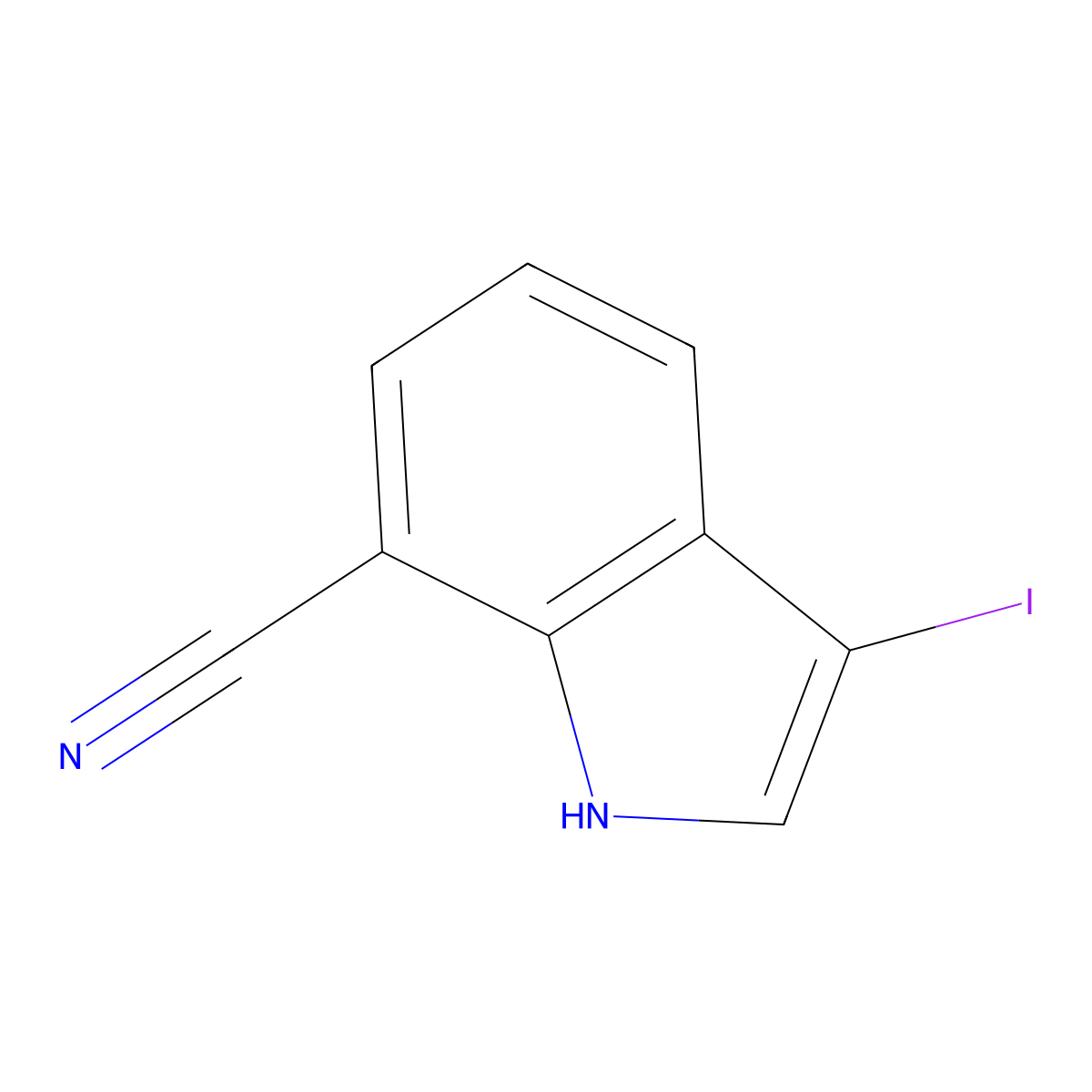 3-iodo-1H-indole-7-carbonitrile molecular structure, CAS 2170826-58-9