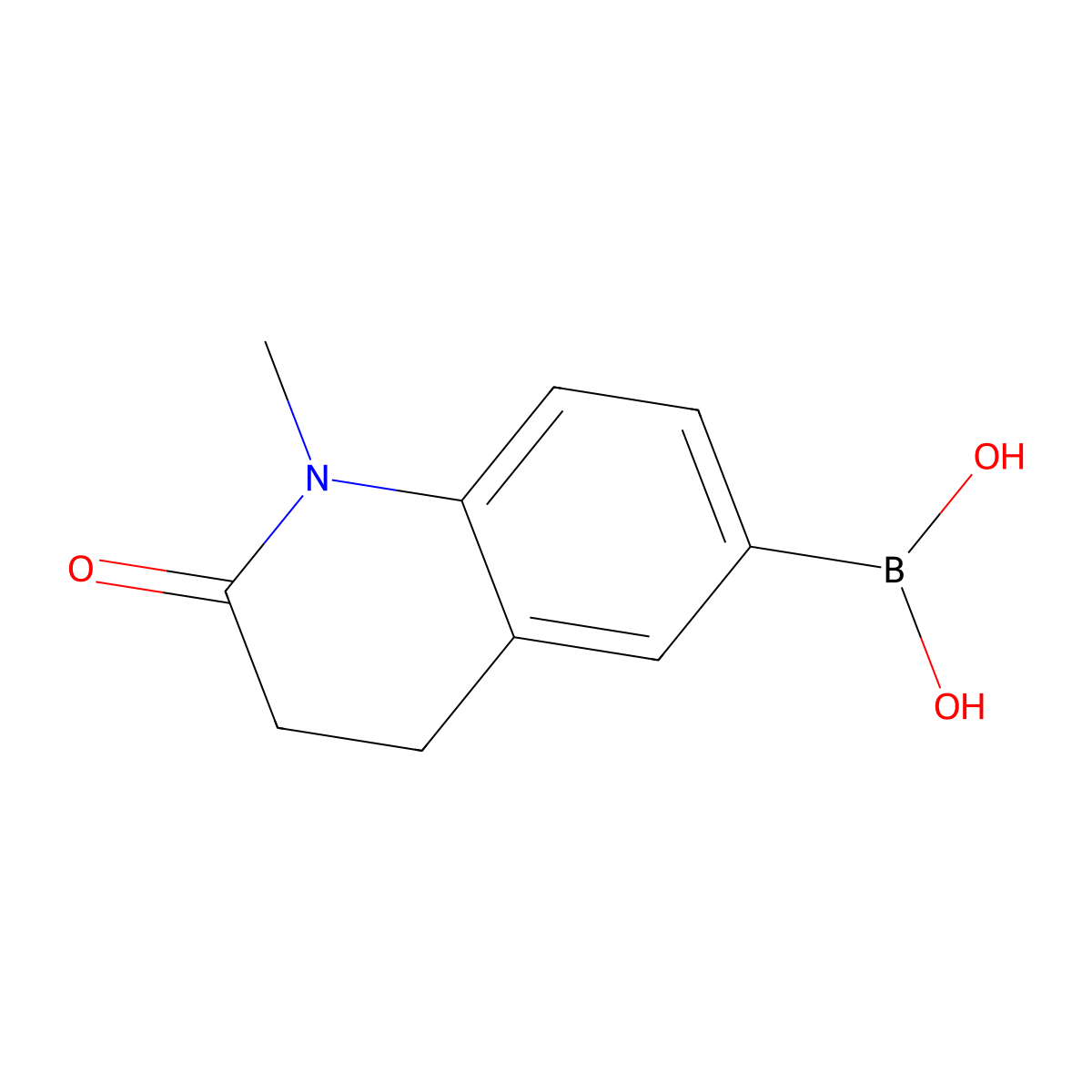 (1-Methyl-2-oxo-1,2,3,4-tetrahydroquinolin-6-yl)boronic acid molecular structure, CAS 2170897-53-5