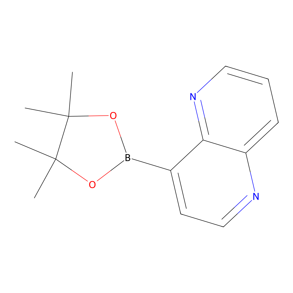 4-(4,4,5,5-Tetramethyl-1,3,2-dioxaborolan-2-yl)-1,5-naphthyridine molecular structure, CAS 2170912-60-2