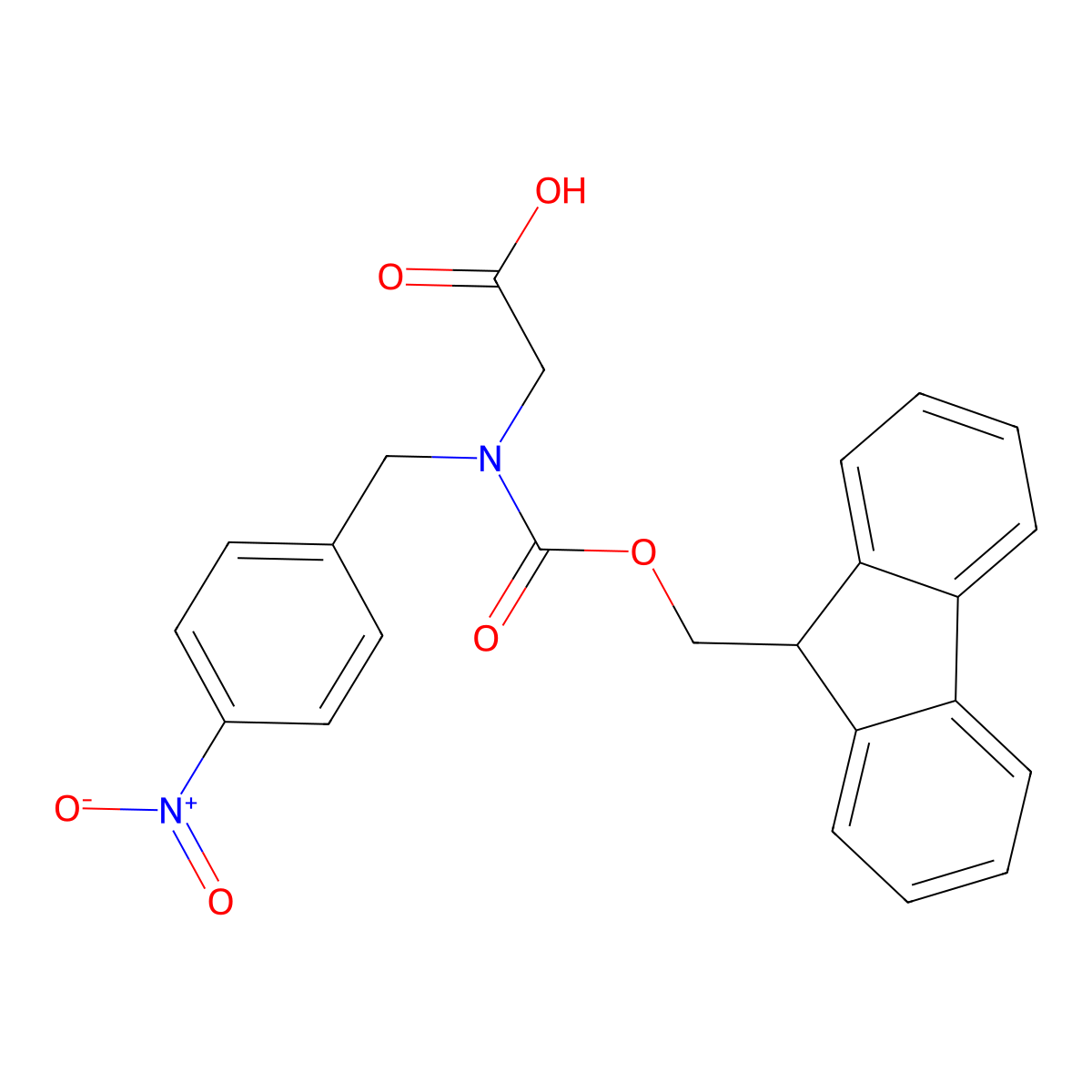 N-Fmoc-4-nitrobenzyl-glycine molecular structure, CAS 2170913-42-3