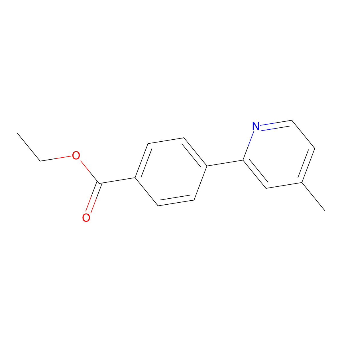 Ethyl 4-(4-methylpyridin-2-yl)benzoate molecular structure, CAS 2170920-17-7