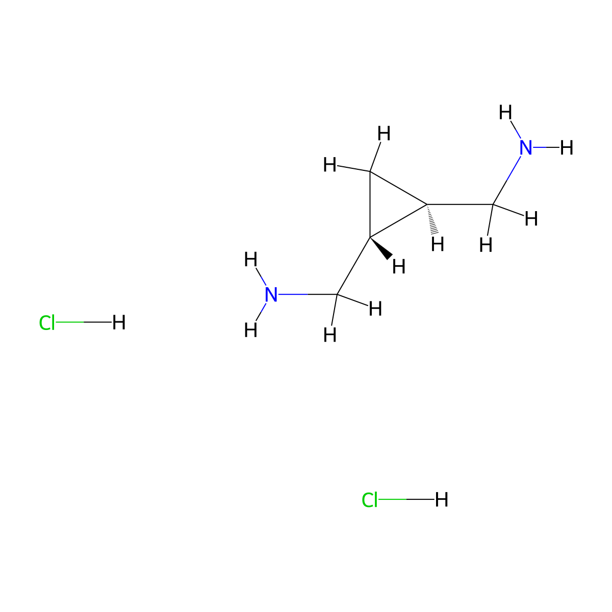 [trans-2-(Aminomethyl)cyclopropyl]methanamine;dihydrochloride molecular structure, CAS 217093-89-5