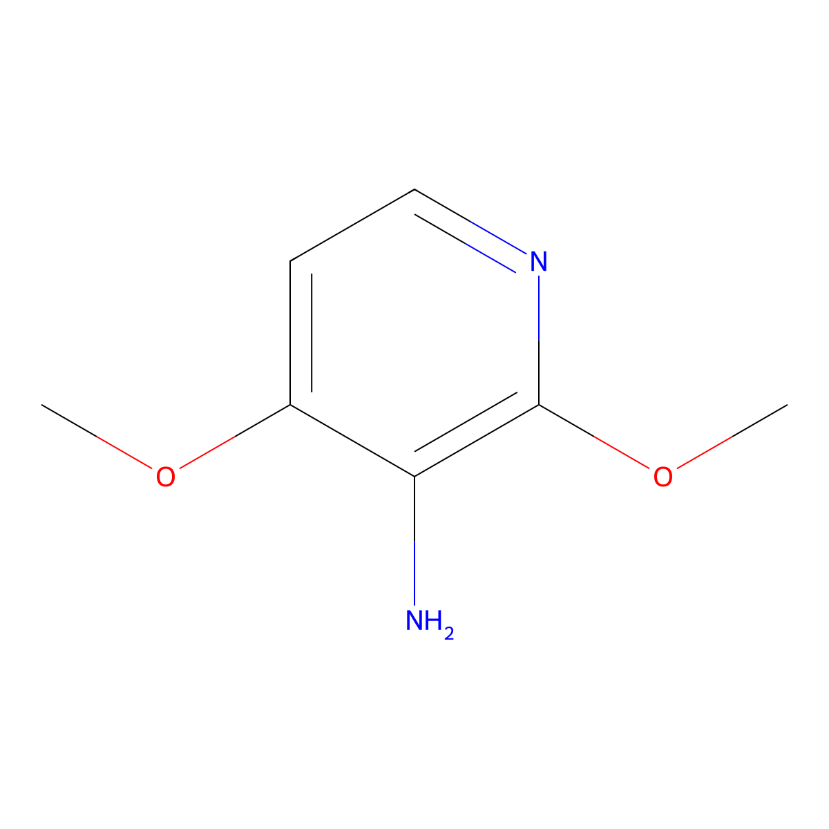 2,4-Dimethoxypyridin-3-amine molecular structure, CAS 217096-31-6