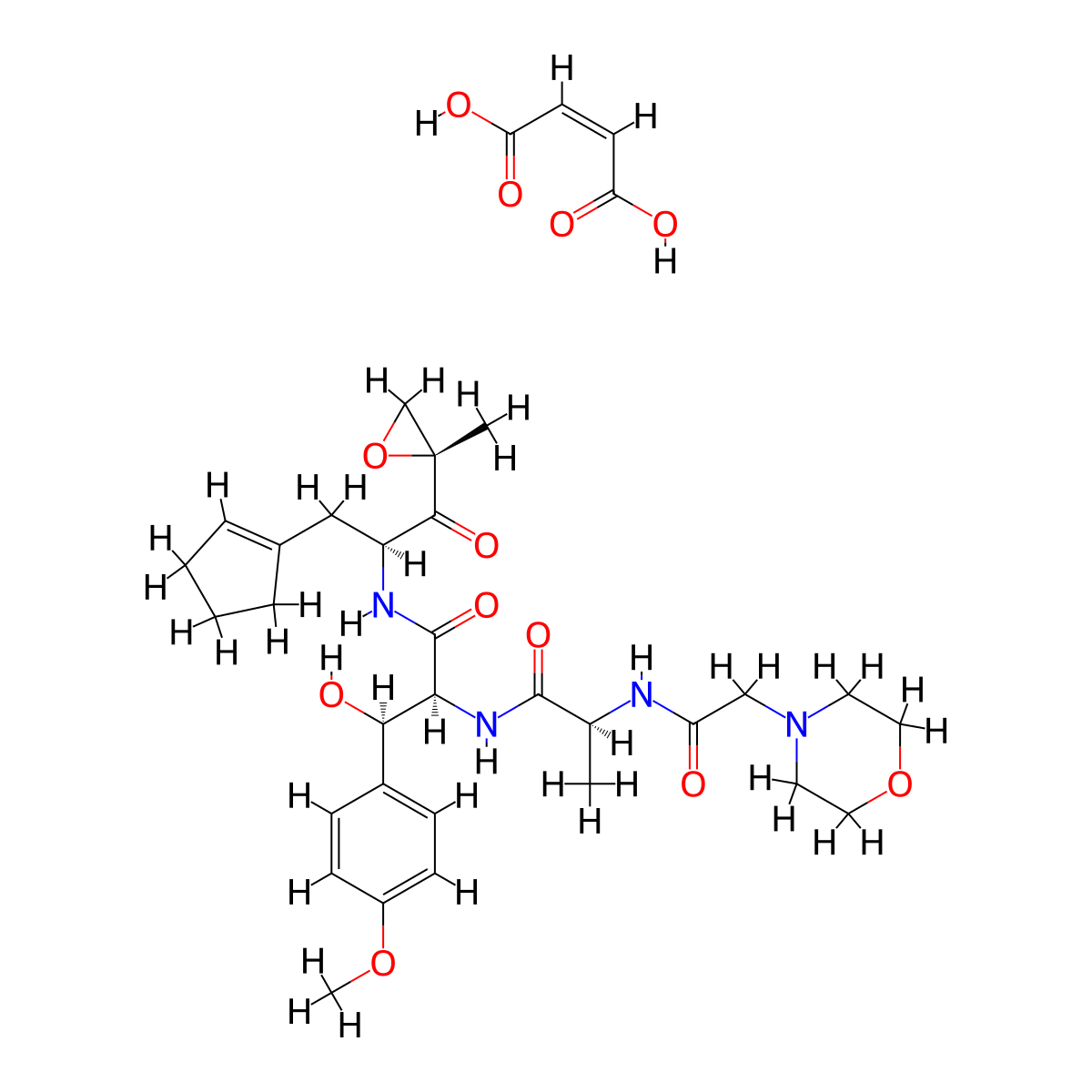 Zetomipzomib Maleate molecular structure, CAS 2170983-62-5