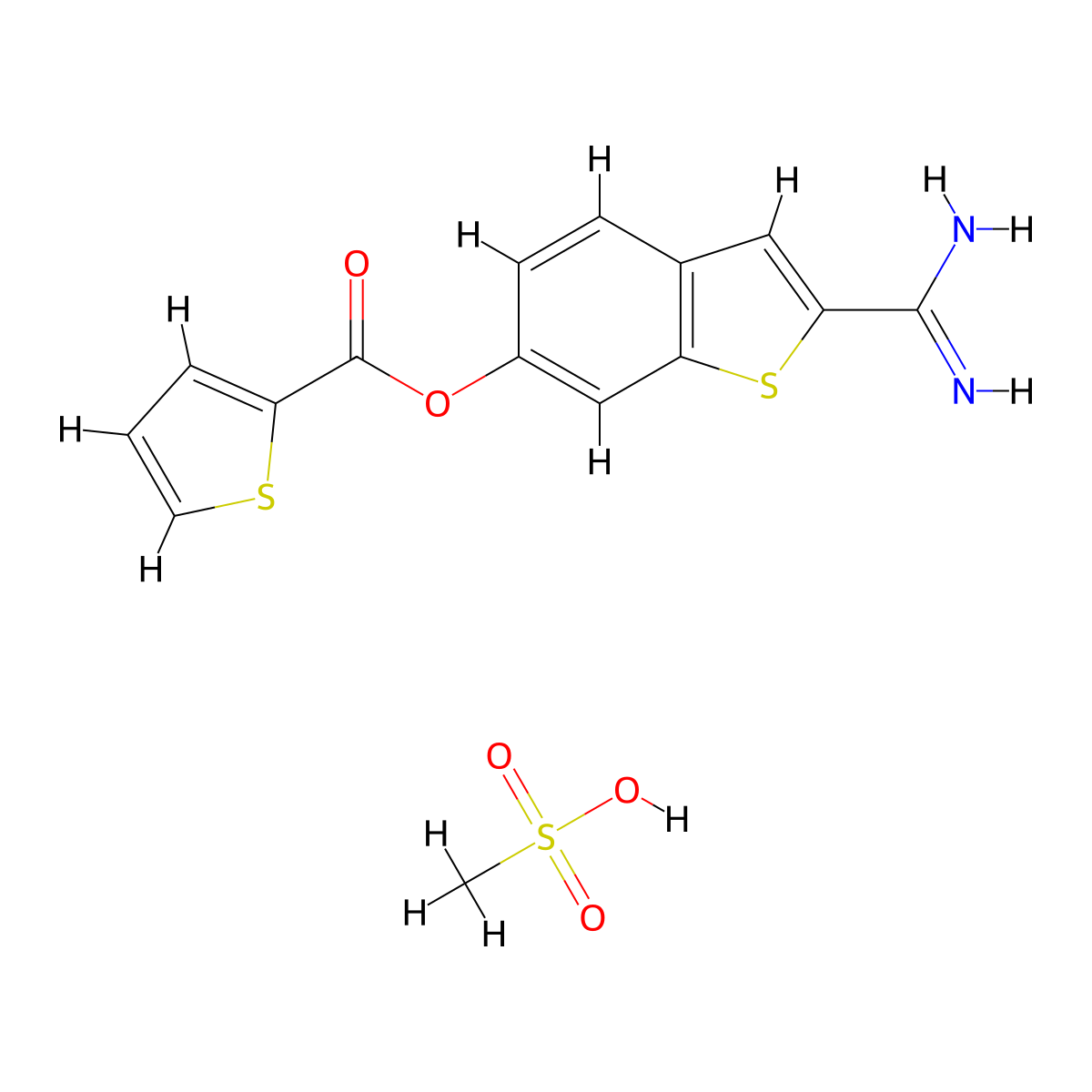 BCX 1470 methanesulfonate molecular structure, CAS 217099-44-0