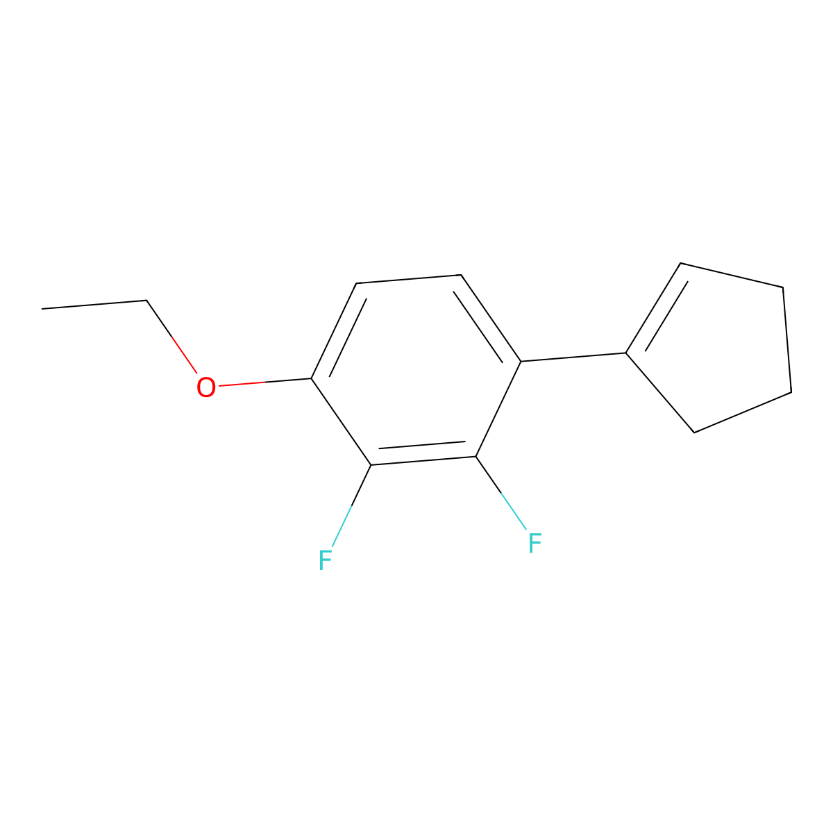 1-(Cyclopent-1-en-1-yl)-4-ethoxy-2,3-difluorobenzene molecular structure, CAS 2171011-48-4