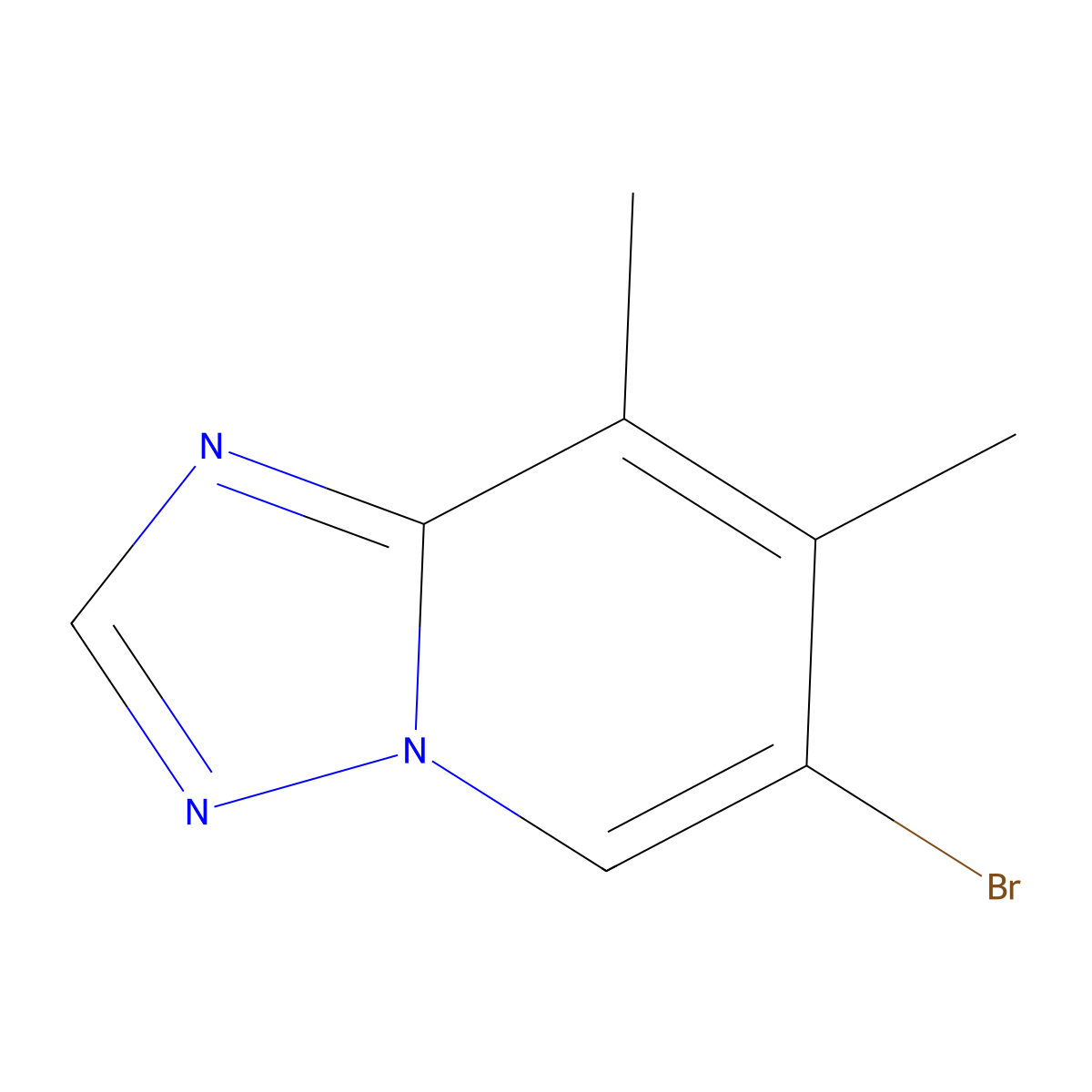 6-Bromo-7,8-dimethyl-[1,2,4]triazolo[1,5-a]pyridine molecular structure, CAS 2171029-29-9
