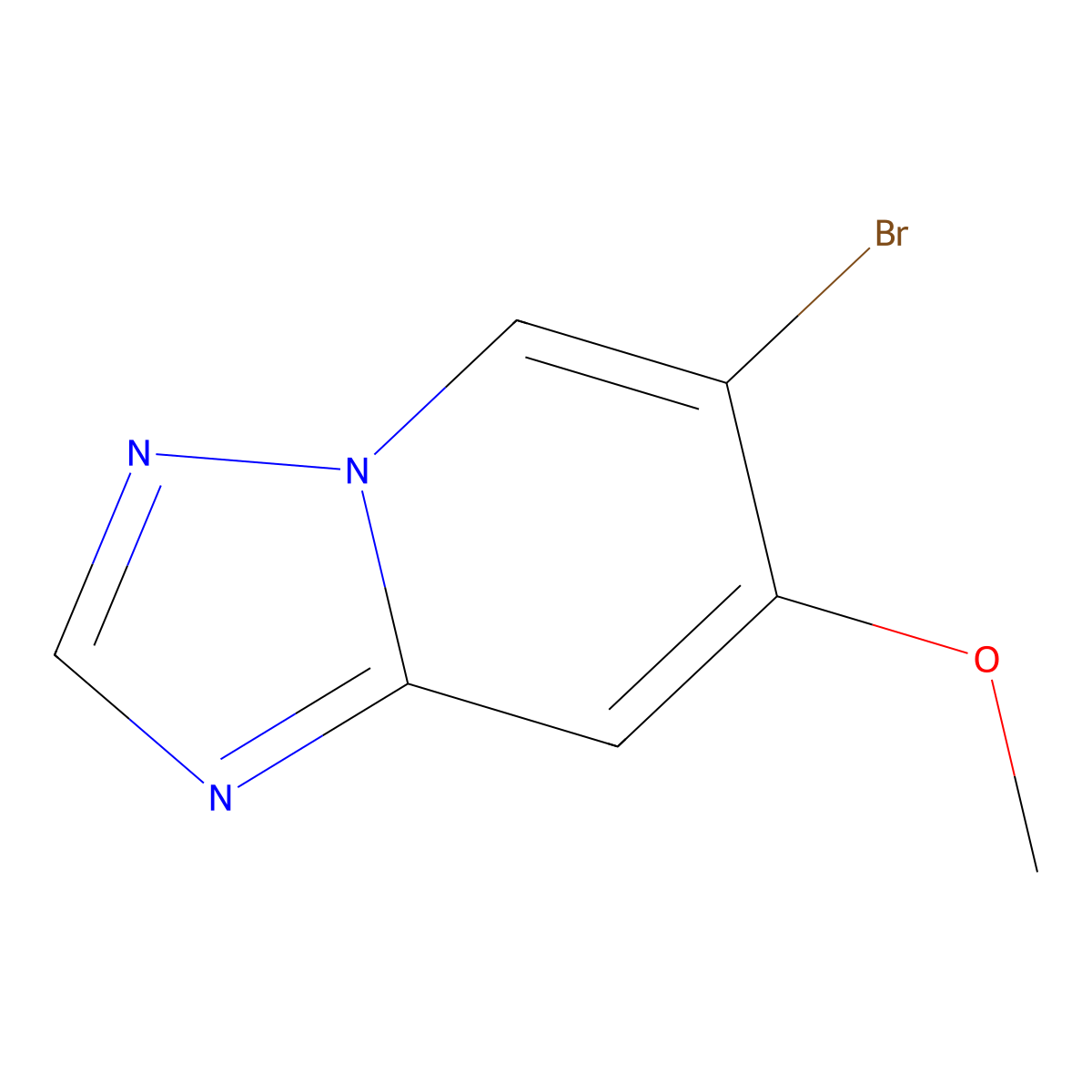 6-Bromo-7-methoxy-[1,2,4]triazolo[1,5-a]pyridine molecular structure, CAS 2171029-50-6