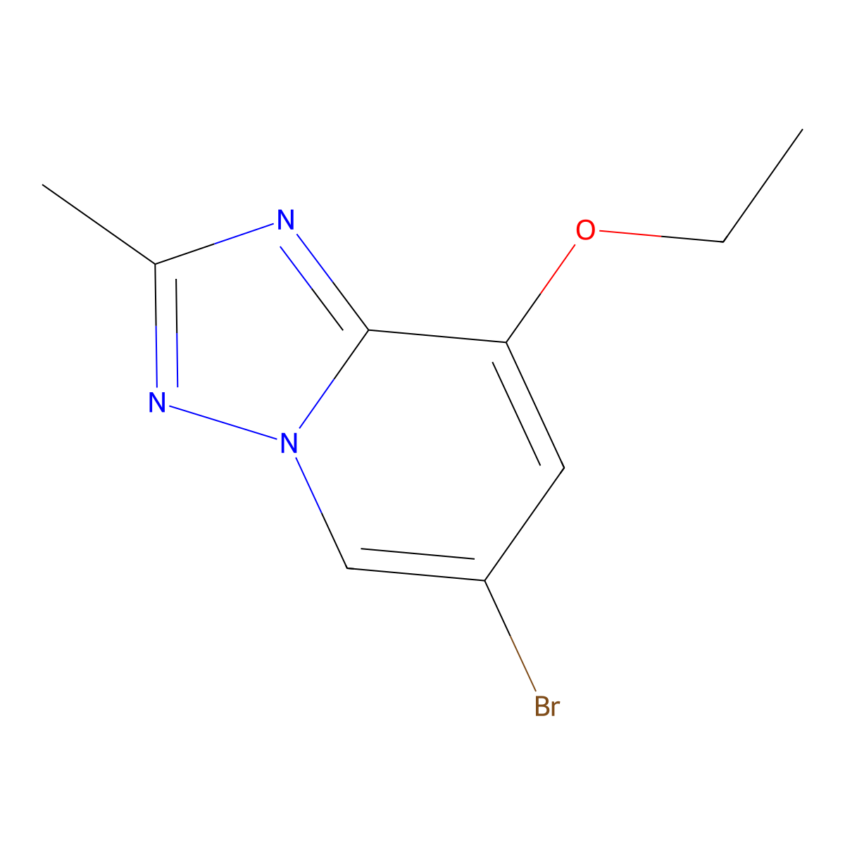 6-Bromo-8-ethoxy-2-methyl-[1,2,4]triazolo[1,5-a]pyridine molecular structure, CAS 2171029-52-8