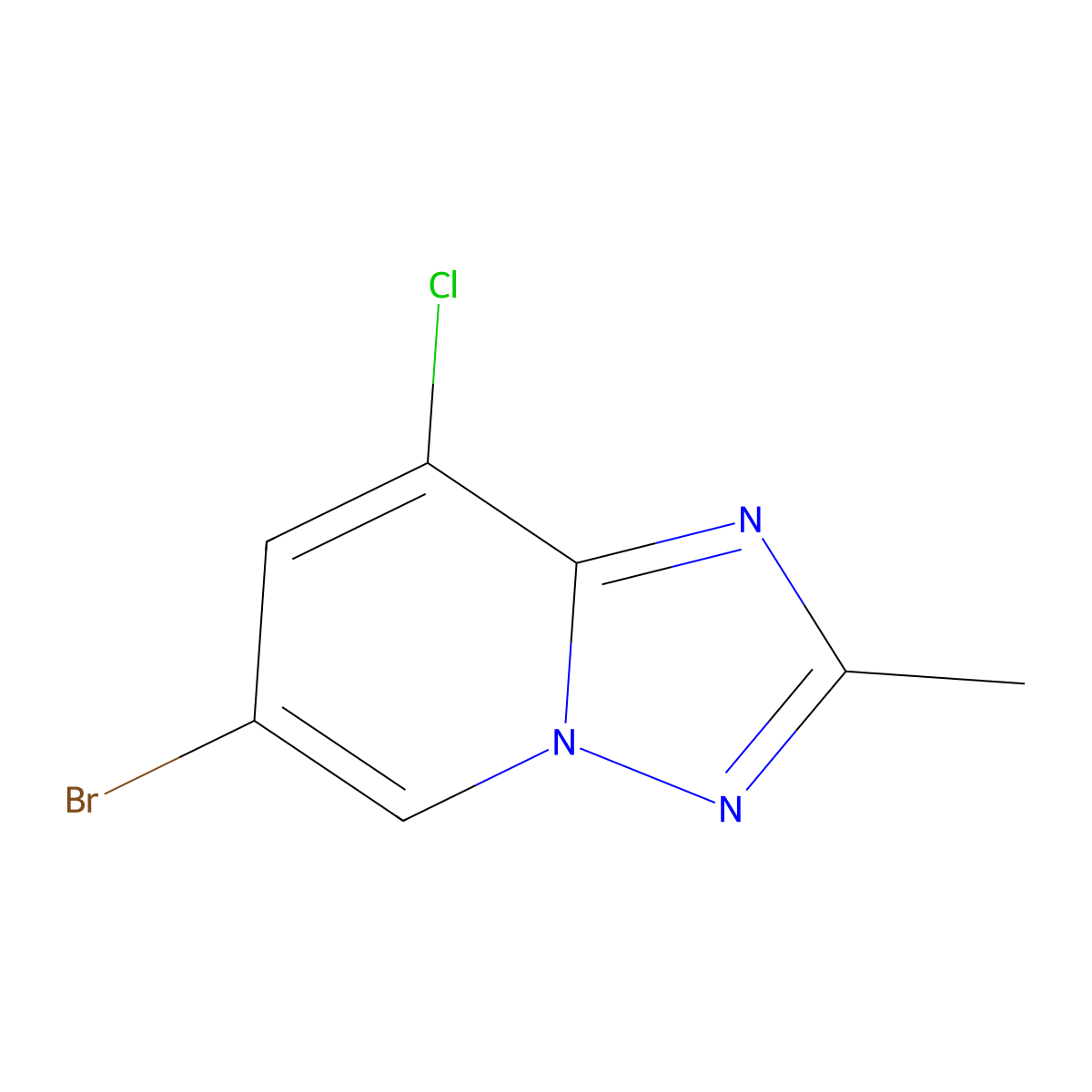 6-Bromo-8-chloro-2-methyl-[1,2,4]triazolo[1,5-a]pyridine molecular structure, CAS 2171029-59-5
