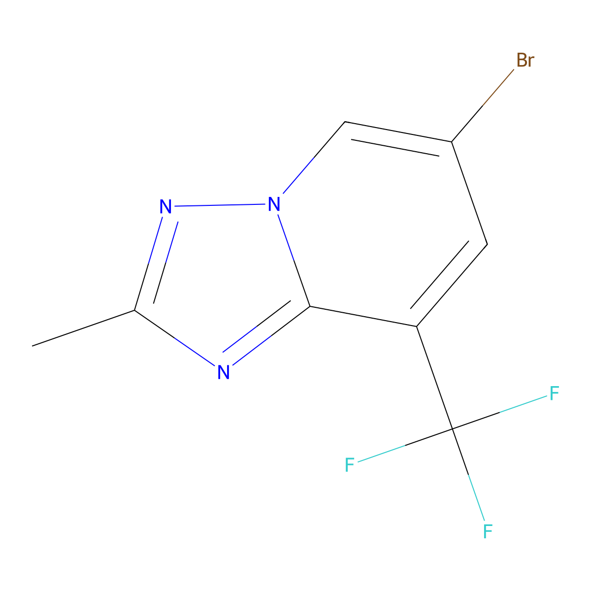 6-Bromo-2-methyl-8-(trifluoromethyl)-[1,2,4]triazolo[1,5-A]pyridine molecular structure, CAS 2171029-60-8