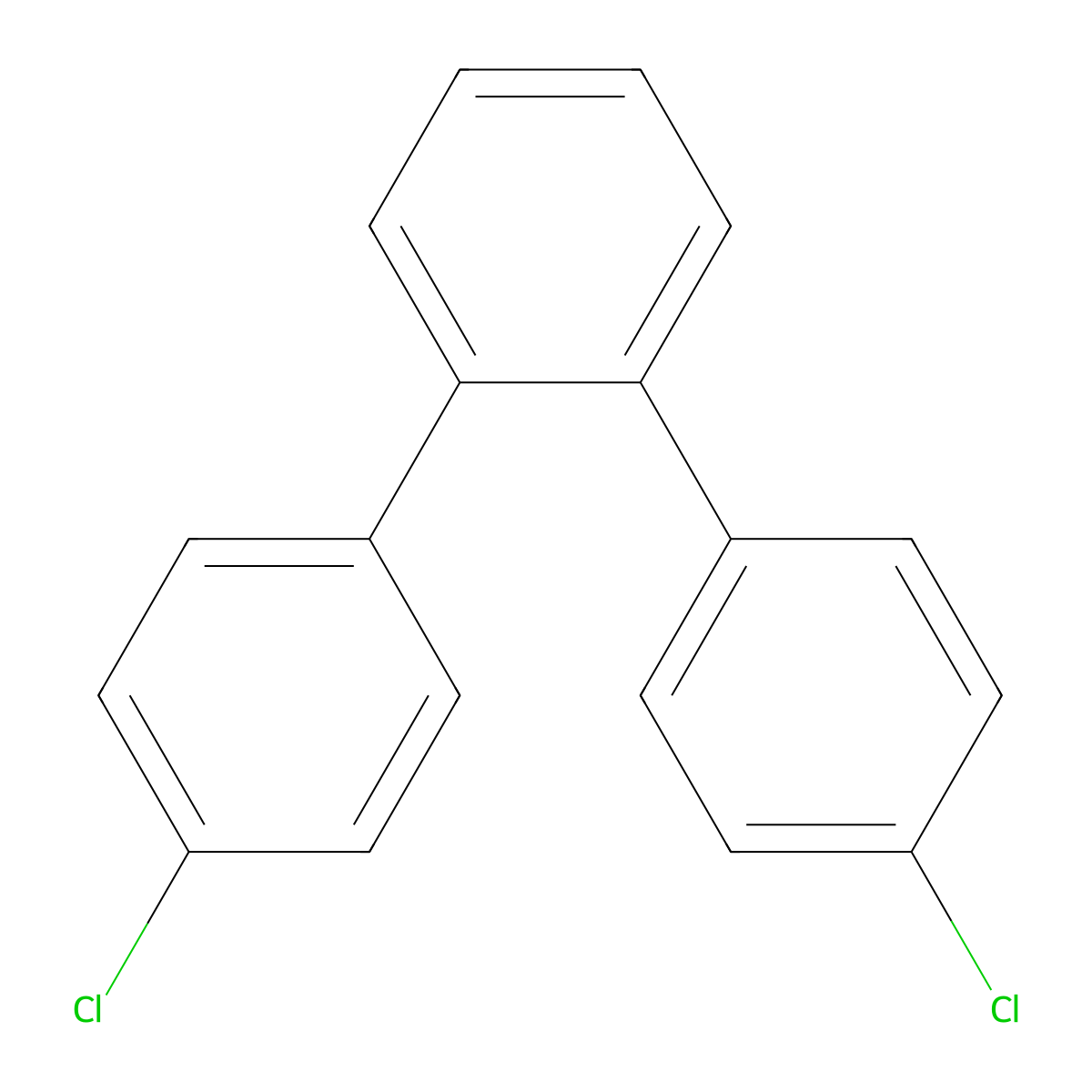 4,4''-Dichloro-1,1':2',1''-terphenyl molecular structure, CAS 21711-56-8