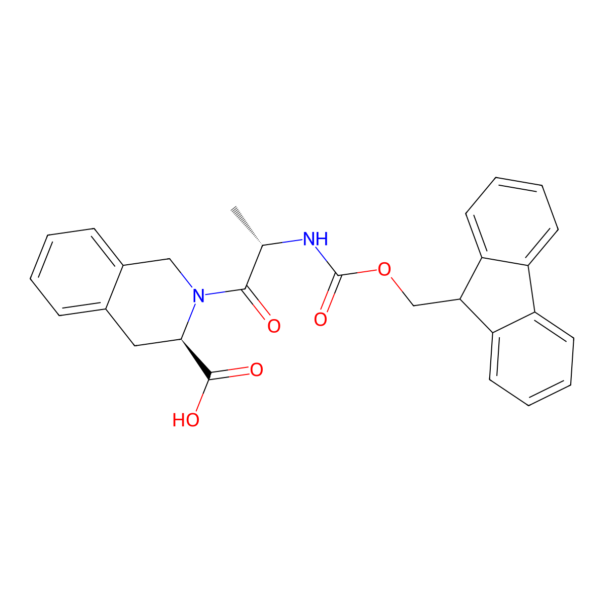 (3R)-2-[(2S)-2-({[(9H-fluoren-9-yl)methoxy]carbonyl}amino)propanoyl]-1,2,3,4-tetrahydroisoquinoline-3-carboxylic acid molecular structure, CAS 2171140-33-1