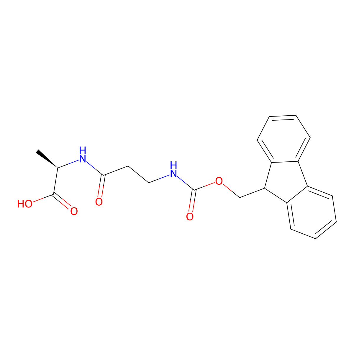 Fmoc-beta-Ala-D-Ala-OH molecular structure, CAS 2171147-38-7
