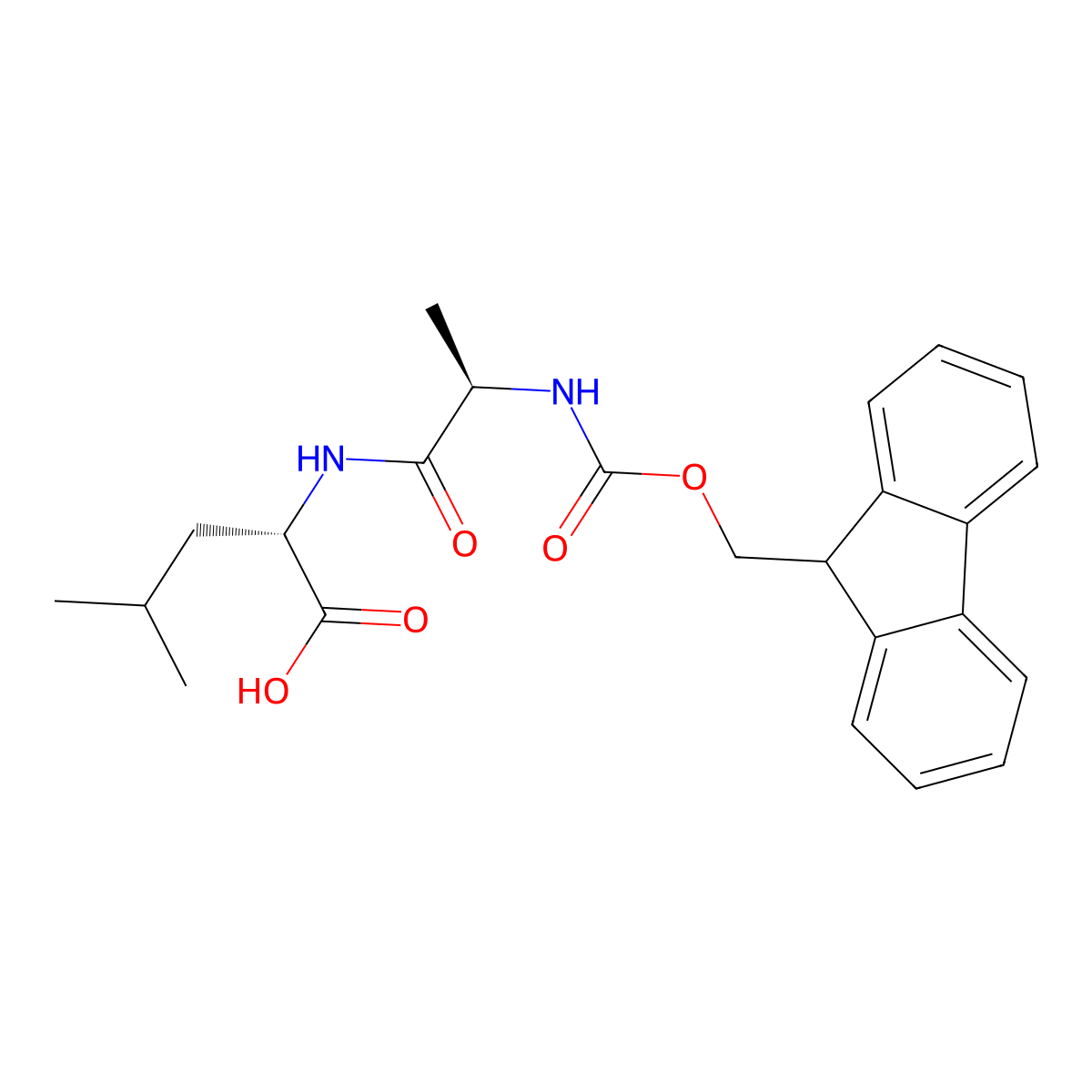 (2S)-2-[(2R)-2-({[(9H-fluoren-9-yl)methoxy]carbonyl}amino)propanamido]-4-methylpentanoic acid molecular structure, CAS 2171162-68-6