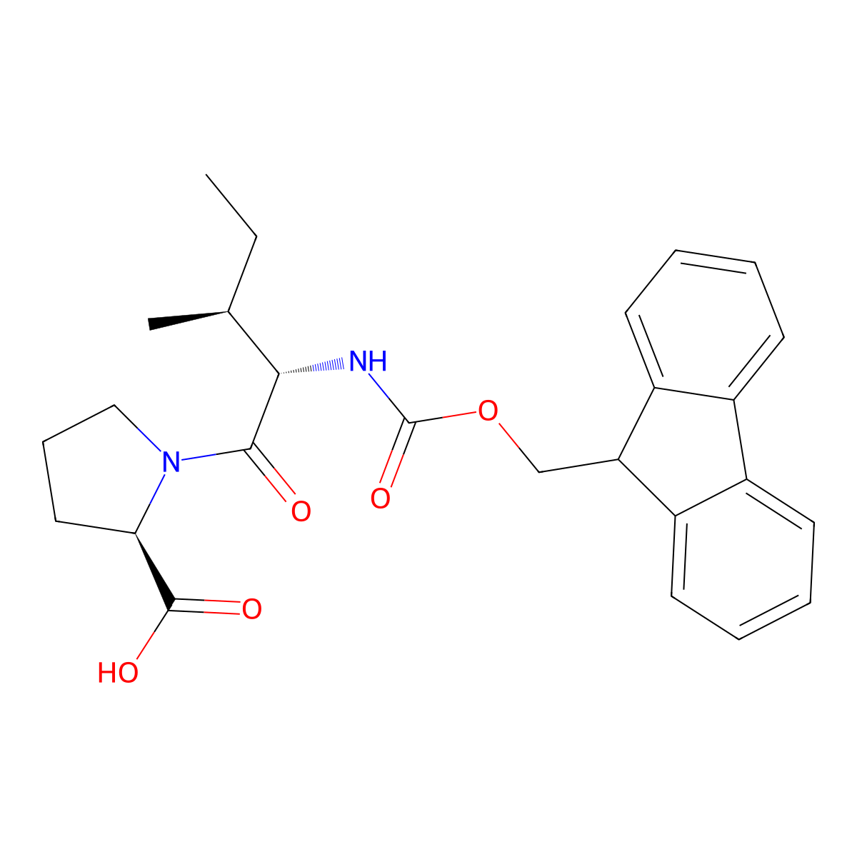 Fmoc-Ile(L)-Pro(D)-OH molecular structure, CAS 2171181-04-5