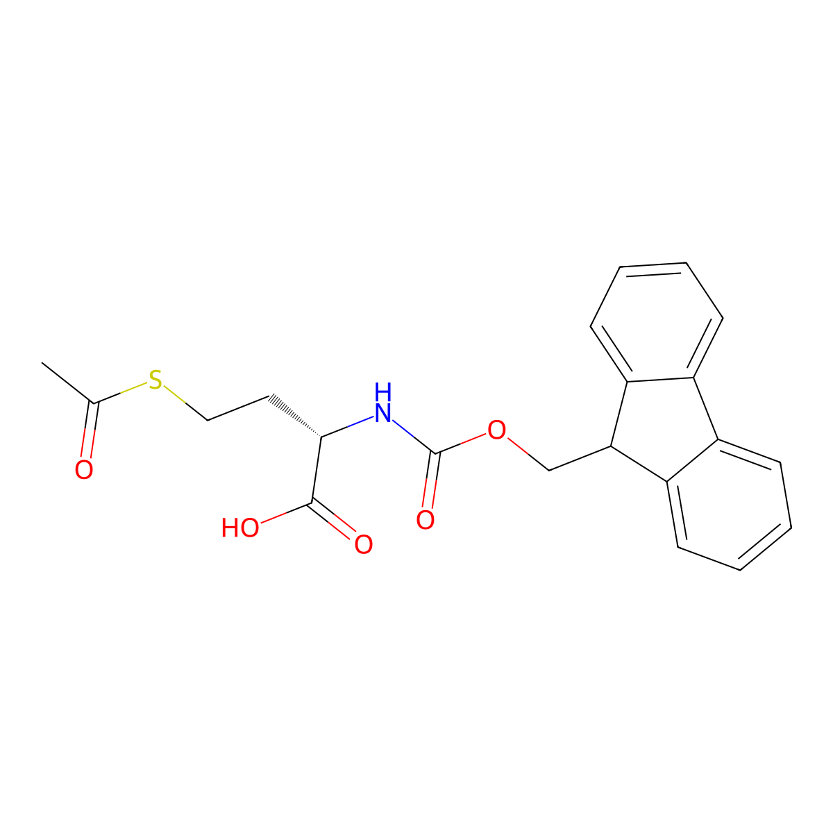 (2S)-4-(acetylsulfanyl)-2-({[(9H-fluoren-9-yl)methoxy]carbonyl}amino)butanoic acid molecular structure, CAS 2171181-74-9