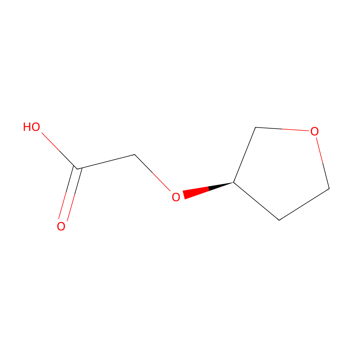 2-[(3R)-oxolan-3-yloxy]acetic acid molecular structure, CAS 2171182-32-2
