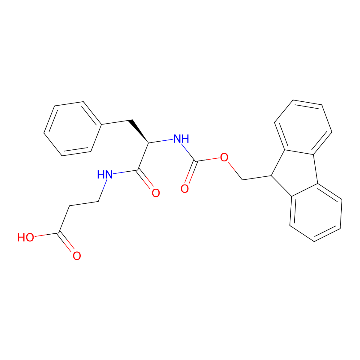 3-[(2R)-2-({[(9H-fluoren-9-yl)methoxy]carbonyl}amino)-3-phenylpropanamido]propanoic acid molecular structure, CAS 2171187-94-1