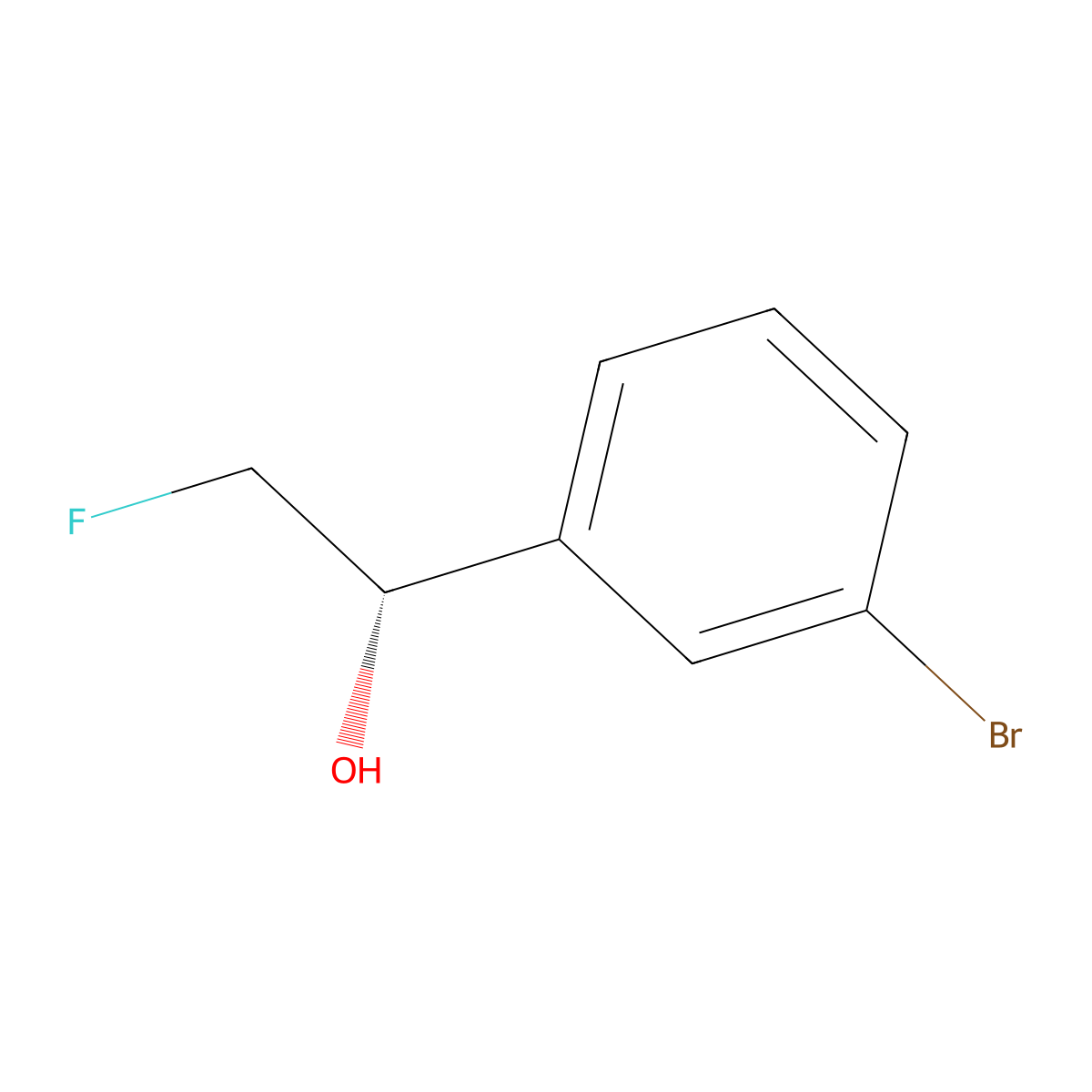 (1S)-1-(3-bromophenyl)-2-fluoroethan-1-ol molecular structure, CAS 2171189-16-3