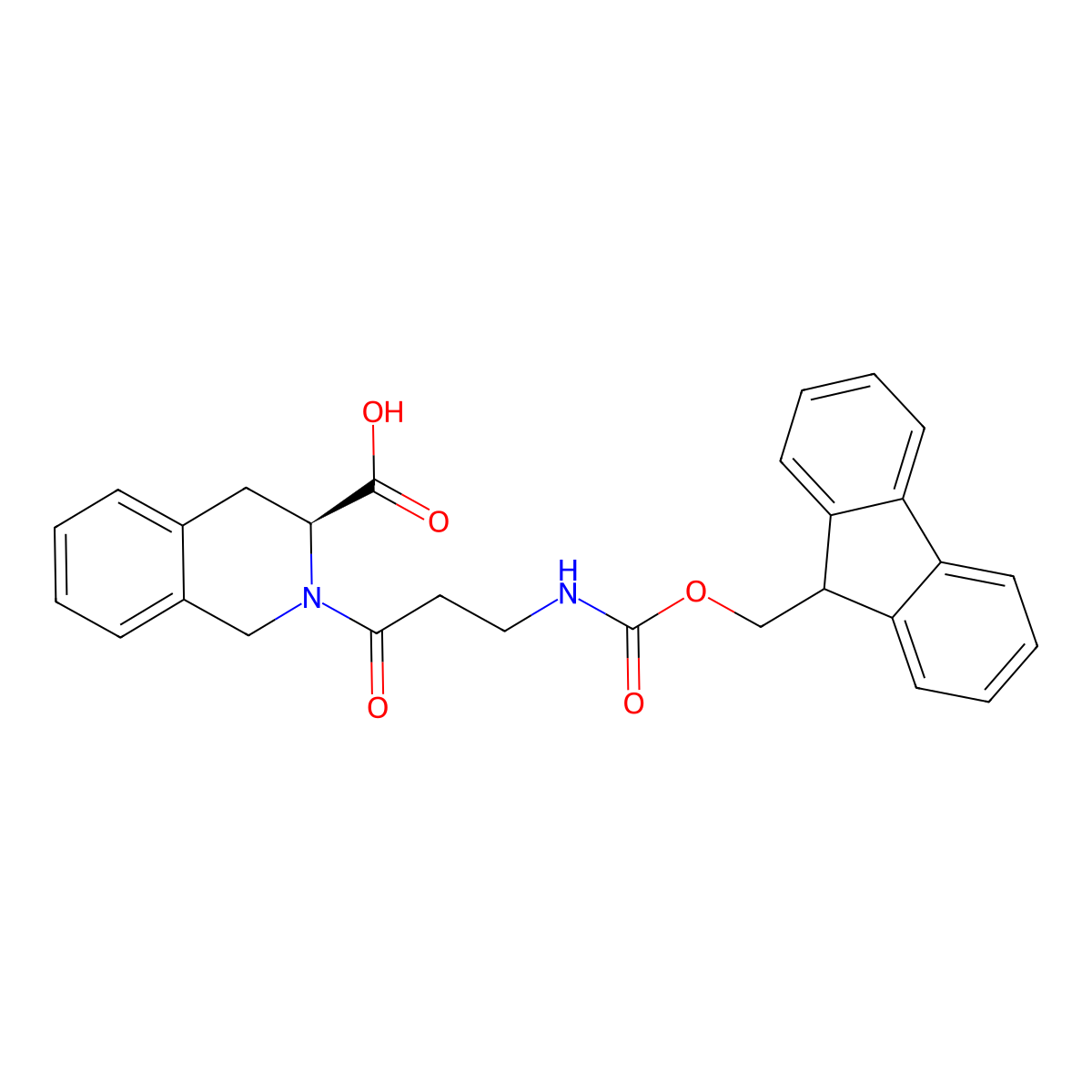 (3S)-2-[3-({[(9H-fluoren-9-yl)methoxy]carbonyl}amino)propanoyl]-1,2,3,4-tetrahydroisoquinoline-3-carboxylic acid molecular structure, CAS 2171193-94-3