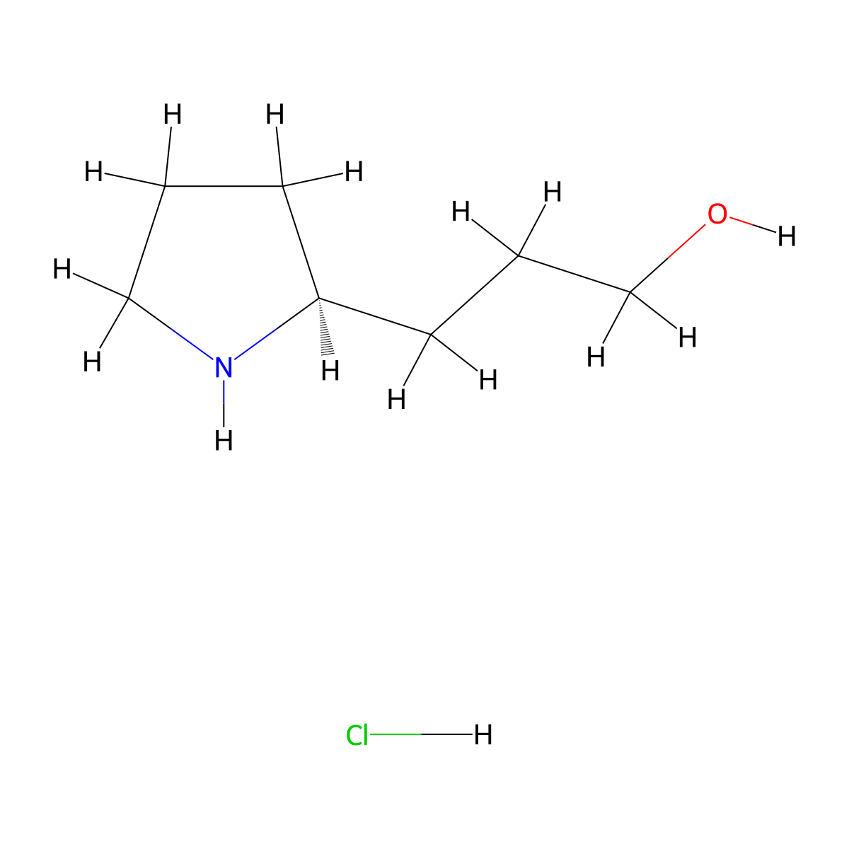 3-[(2S)-pyrrolidin-2-yl]propan-1-ol hydrochloride molecular structure, CAS 2171203-91-9