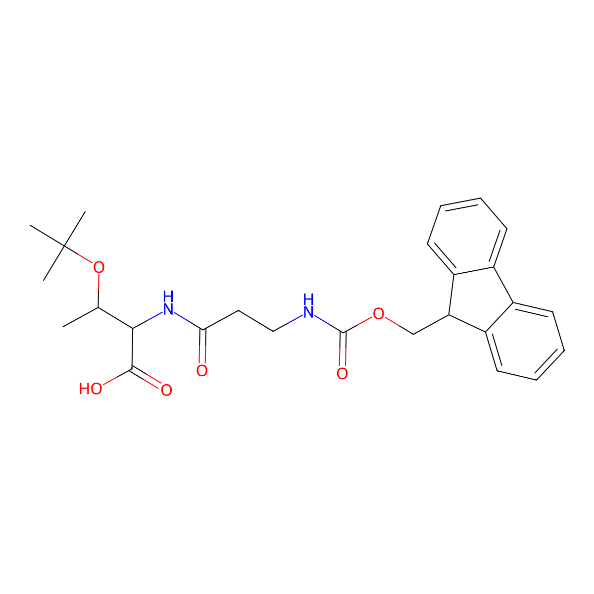 N-(3-((((9H-Fluoren-9-yl)methoxy)carbonyl)amino)propanoyl)-O-(tert-butyl)-L-threonine molecular structure, CAS 2171212-96-5