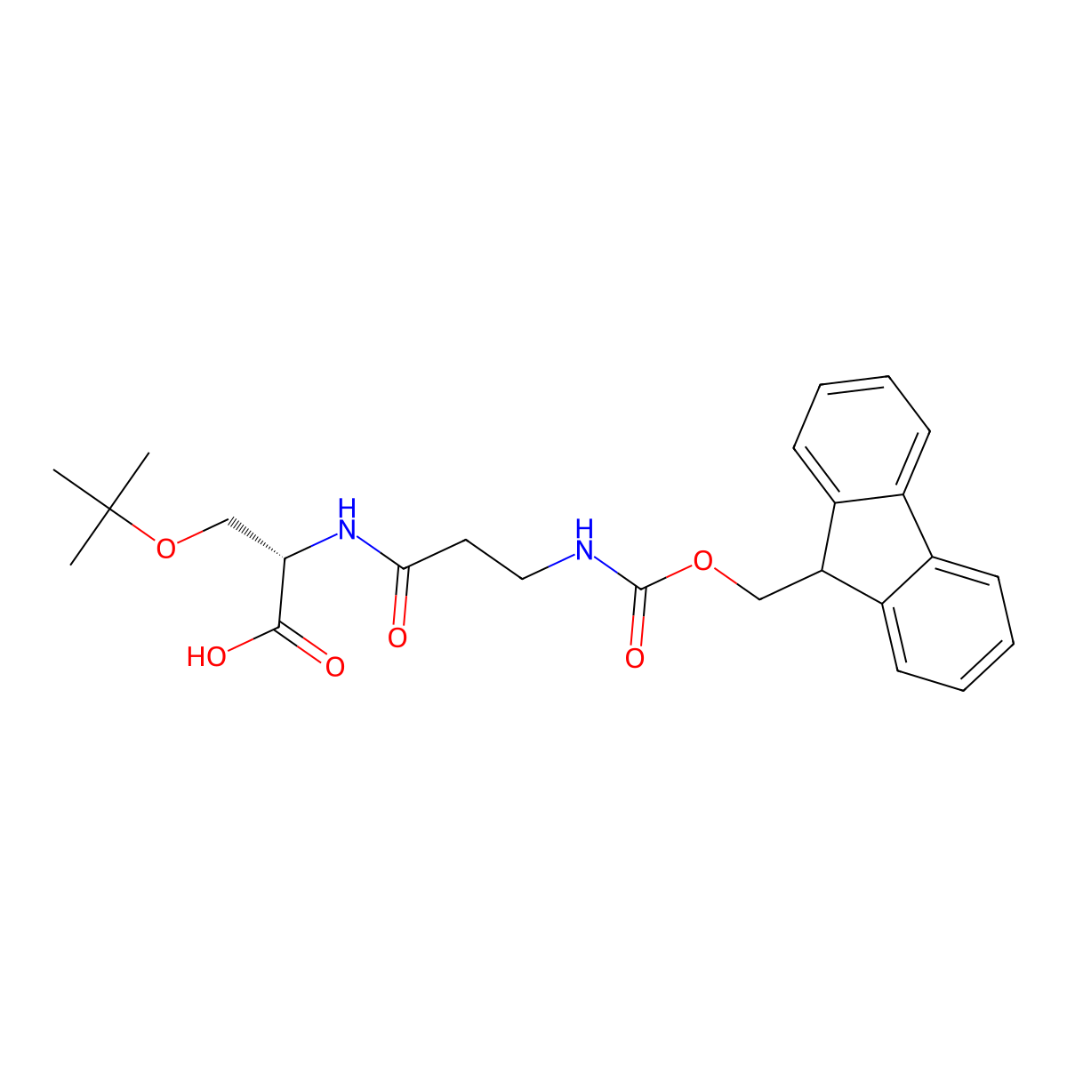 (2S)-3-(tert-butoxy)-2-[3-({[(9H-fluoren-9-yl)methoxy]carbonyl}amino)propanamido]propanoic acid molecular structure, CAS 2171218-65-6
