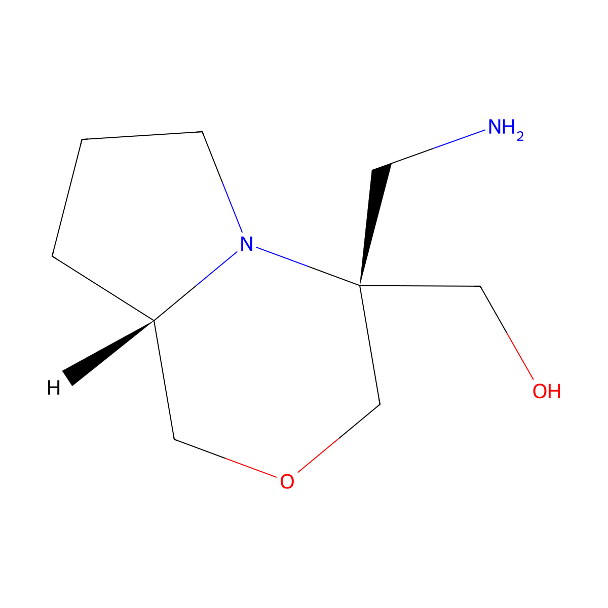 [(4R,8aS)-4-(aminomethyl)-hexahydro-1H-pyrrolo[2,1-c]morpholin-4-yl]methanol molecular structure, CAS 2171224-32-9
