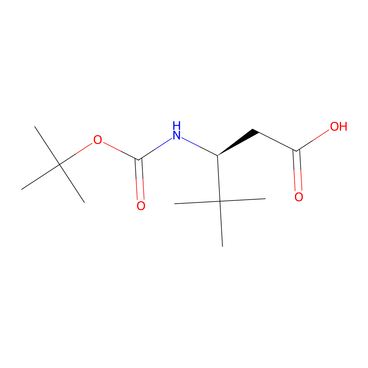 (S)-3-((tert-Butoxycarbonyl)amino)-4,4-dimethylpentanoic acid molecular structure, CAS 2171245-83-1