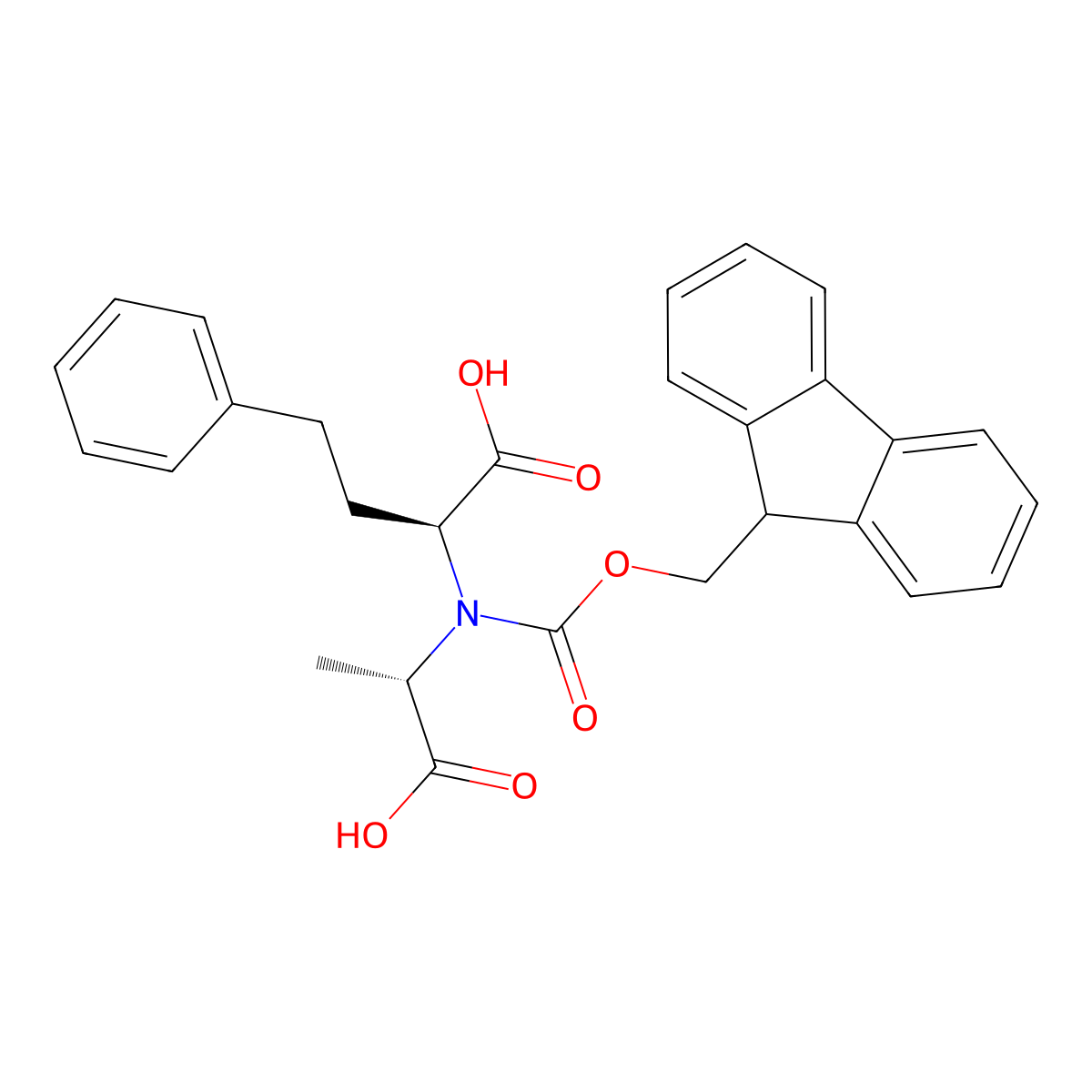 (2S)-2-{[(1S)-1-carboxyethyl]({[(9H-fluoren-9-yl)methoxy]carbonyl})amino}-4-phenylbutanoic acid molecular structure, CAS 2171245-90-0