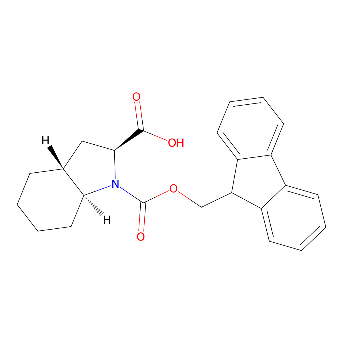 (2S,3aR,7aS)-1-{[(9H-fluoren-9-yl)methoxy]carbonyl}-octahydro-1H-indole-2-carboxylic acid molecular structure, CAS 2171245-92-2