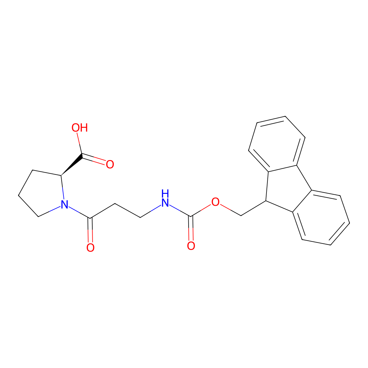Fmoc-beta-Ala-Pro-OH molecular structure, CAS 2171246-67-4