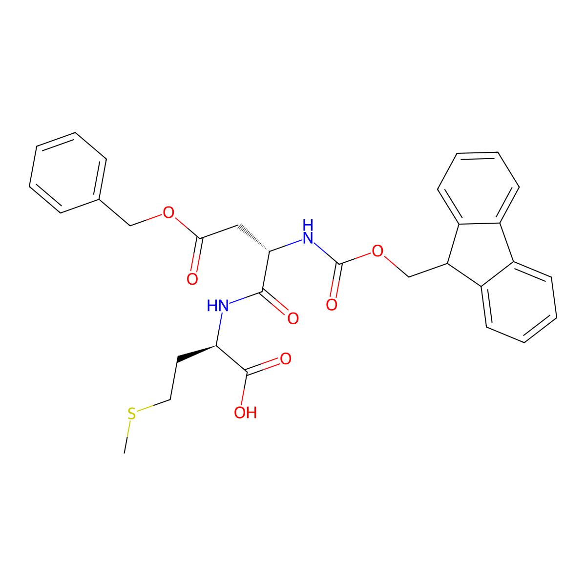 ((s)-2-((((9h-Fluoren-9-yl)methoxy)carbonyl)amino)-4-(benzyloxy)-4-oxobutanoyl)-d-methionine molecular structure, CAS 2171258-33-4