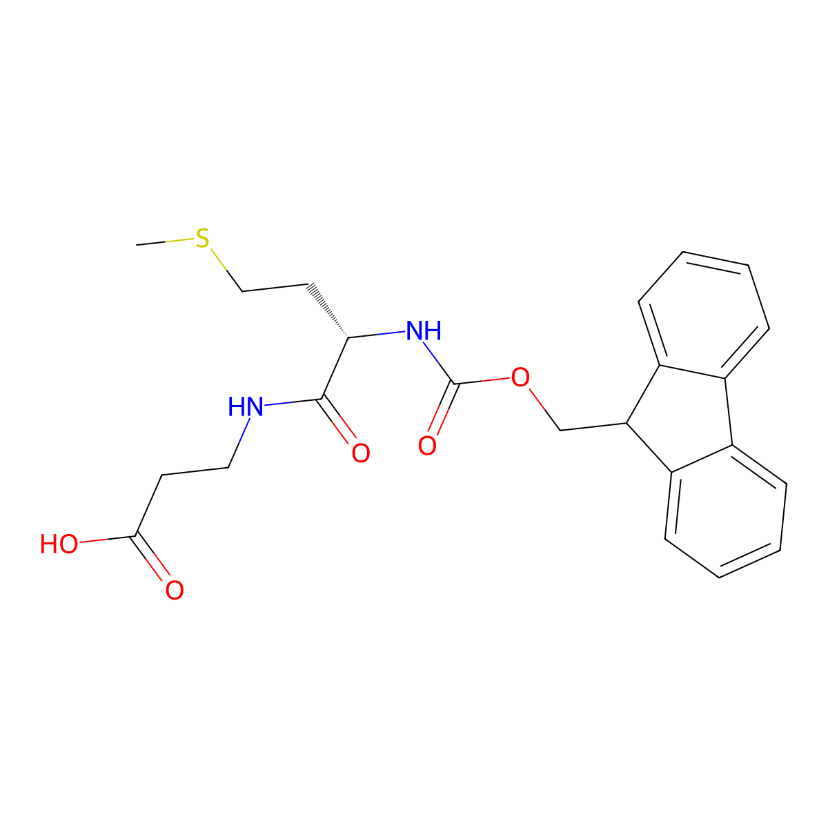 3-[(2S)-2-({[(9H-fluoren-9-yl)methoxy]carbonyl}amino)-4-(methylsulfanyl)butanamido]propanoic acid molecular structure, CAS 2171259-50-8
