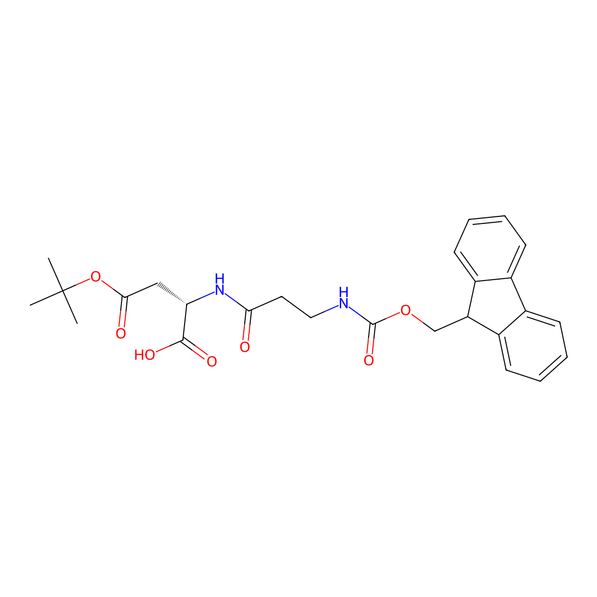 (S)-2-(3-((((9H-Fluoren-9-yl)methoxy)carbonyl)amino)propanamido)-4-(tert-butoxy)-4-oxobutanoic acid molecular structure, CAS 2171260-96-9