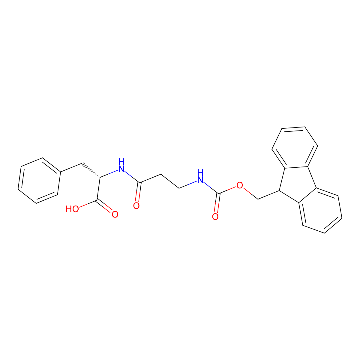 (3-((((9H-Fluoren-9-yl)methoxy)carbonyl)amino)propanoyl)-L-phenylalanine molecular structure, CAS 2171282-19-0
