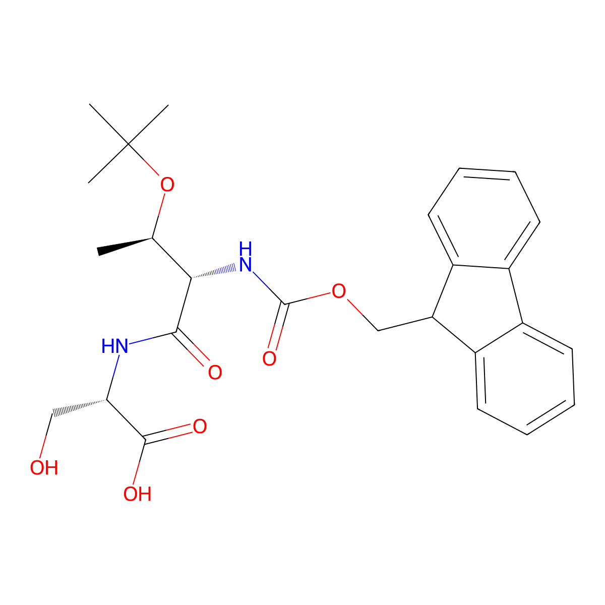 (2S)-2-[(2S,3R)-3-(tert-butoxy)-2-({[(9H-fluoren-9-yl)methoxy]carbonyl}amino)butanamido]-3-hydroxypropanoic acid molecular structure, CAS 2171282-46-3