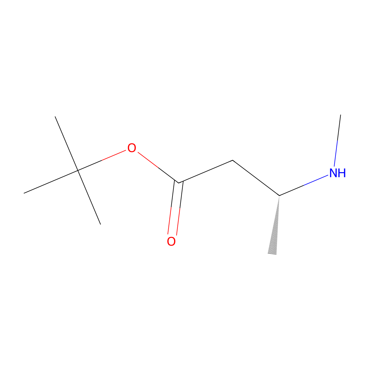 (R)-tert-Butyl 3-(methylamino)butanoate molecular structure, CAS 2171287-31-1